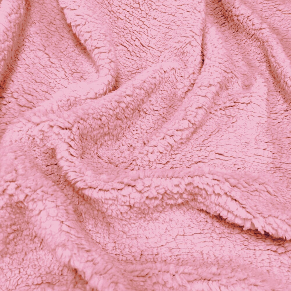 Pink Fleece Patterned Baby Pink Fleece Fabric